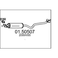 Stredný tlmič výfuku MTS 01.50507