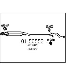 Stredný tlmič výfuku MTS 01.50553