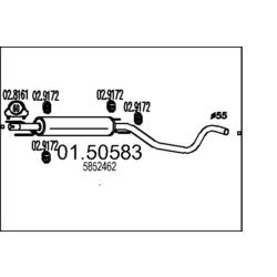 Stredný tlmič výfuku MTS 01.50583