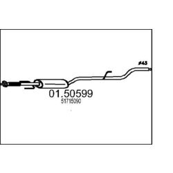 Stredný tlmič výfuku MTS 01.50599