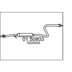 Stredný tlmič výfuku MTS 01.50803