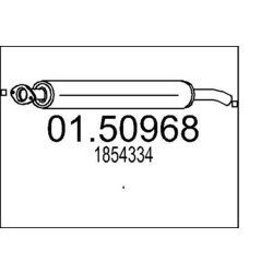 Stredný tlmič výfuku MTS 01.50968