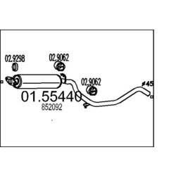 Stredný tlmič výfuku MTS 01.55440