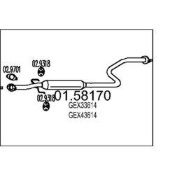Stredný tlmič výfuku MTS 01.58170