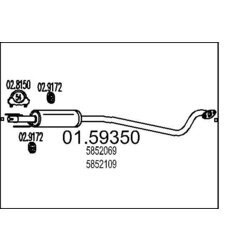 Stredný tlmič výfuku MTS 01.59350