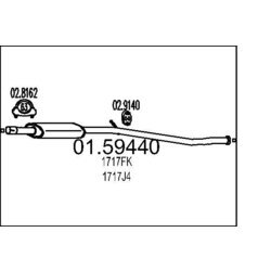 Stredný tlmič výfuku MTS 01.59440