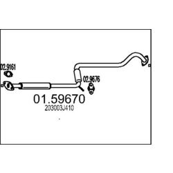 Stredný tlmič výfuku MTS 01.59670