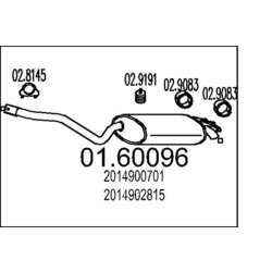 Koncový tlmič výfuku MTS 01.60096