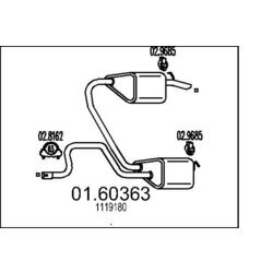 Koncový tlmič výfuku MTS 01.60363