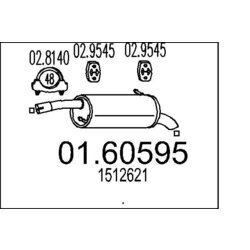 Koncový tlmič výfuku MTS 01.60595