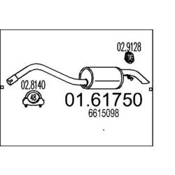 Koncový tlmič výfuku MTS 01.61750