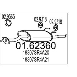 Koncový tlmič výfuku MTS 01.62360