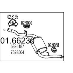 Koncový tlmič výfuku MTS 01.66230