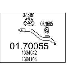 Výfukové potrubie MTS 01.70055