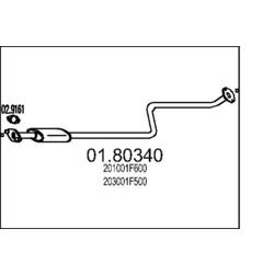 Stredný tlmič výfuku MTS 01.80340