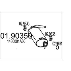 Koncový tlmič výfuku MTS 01.90350