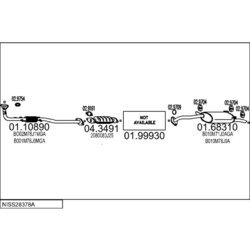 Výfukový systém MTS NISS28378A004339