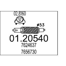 Pružný diel výfuku MTS 01.20540