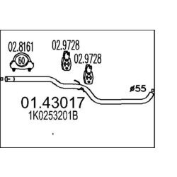 Výfukové potrubie MTS 01.43017