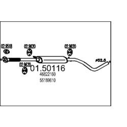 Stredný tlmič výfuku MTS 01.50116