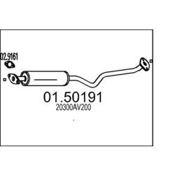 Stredný tlmič výfuku MTS 01.50191