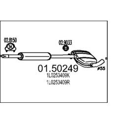 Stredný tlmič výfuku MTS 01.50249
