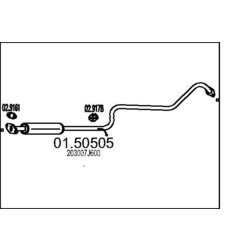 Stredný tlmič výfuku MTS 01.50505