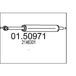 Stredný tlmič výfuku MTS 01.50971