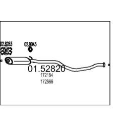 Stredný tlmič výfuku MTS 01.52820