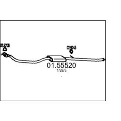 Stredný tlmič výfuku MTS 01.55520