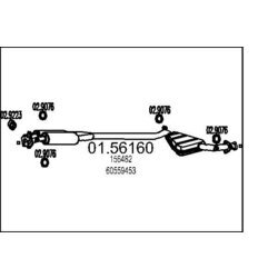 Stredný tlmič výfuku MTS 01.56160