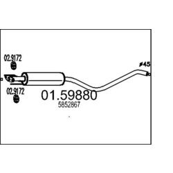 Stredný tlmič výfuku MTS 01.59880