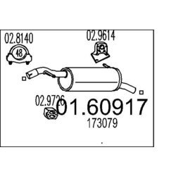 Koncový tlmič výfuku MTS 01.60917