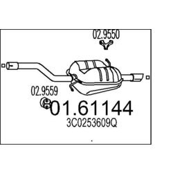 Koncový tlmič výfuku MTS 01.61144