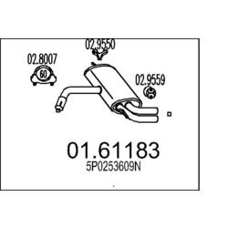 Koncový tlmič výfuku MTS 01.61183