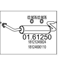 Koncový tlmič výfuku MTS 01.61250
