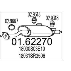 Koncový tlmič výfuku MTS 01.62270