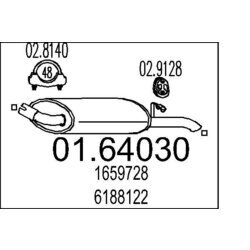 Koncový tlmič výfuku MTS 01.64030