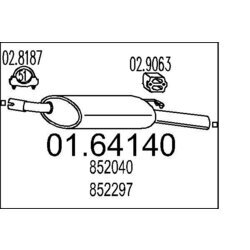 Koncový tlmič výfuku MTS 01.64140
