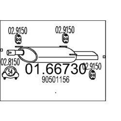 Koncový tlmič výfuku MTS 01.66730