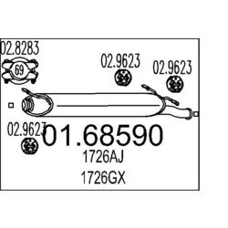 Koncový tlmič výfuku MTS 01.68590
