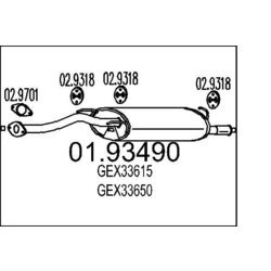 Koncový tlmič výfuku MTS 01.93490