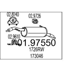 Koncový tlmič výfuku MTS 01.97550