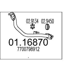 Výfukové potrubie MTS 01.16870