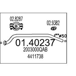 Výfukové potrubie MTS 01.40237