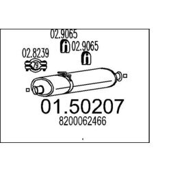 Stredný tlmič výfuku MTS 01.50207