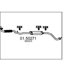 Stredný tlmič výfuku MTS 01.50271