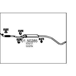 Stredný tlmič výfuku MTS 01.50285
