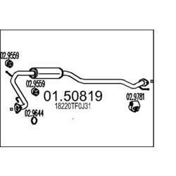 Stredný tlmič výfuku MTS 01.50819