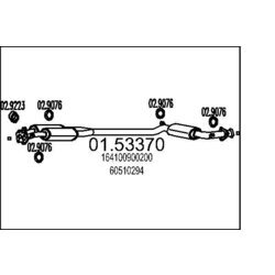 Stredný tlmič výfuku MTS 01.53370